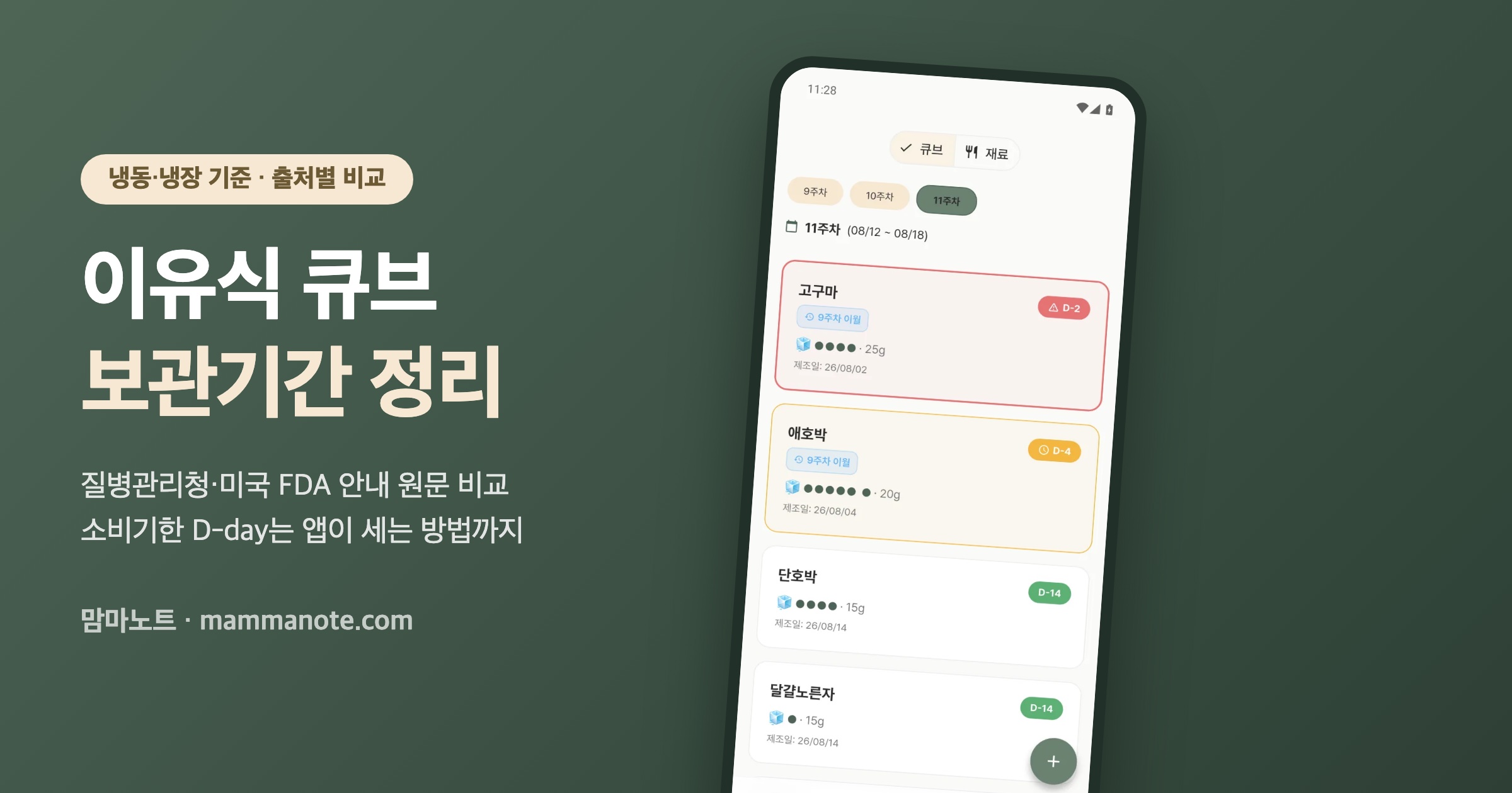 이유식 큐브 보관기간, 냉동·냉장 기준 정리